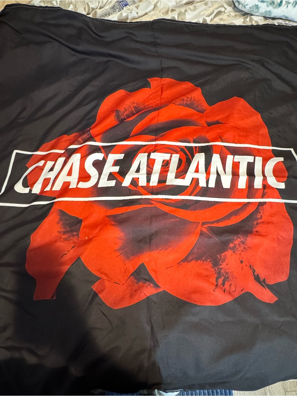 Chase Atlantic Red Rose Large Wall Tapestry Banner Indie Alt Decor 55x41